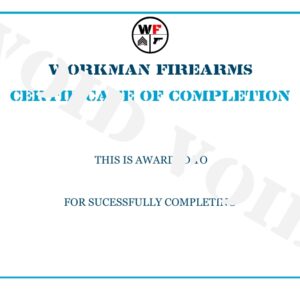 Workman Firearms certificate of completion image.