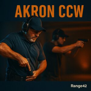 Akron CCW firearm training at shooting range