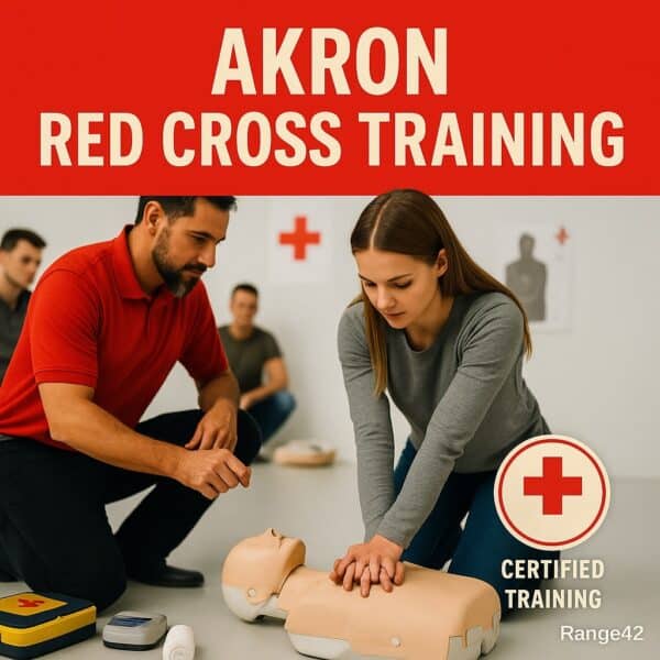 Akron Red Cross CPR training with instructor